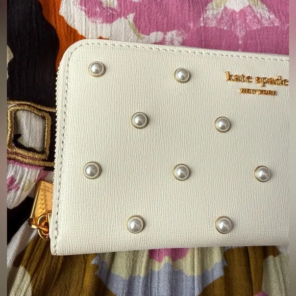 Kate Spade Purl Embellished Zip-Around Continental Wallet - Picture 2 of 15